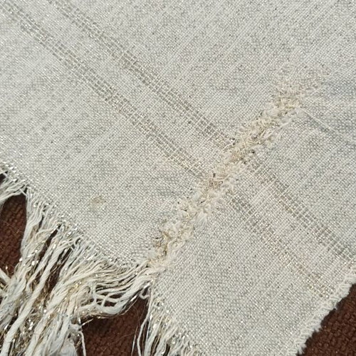 Set of two vintage placemats used with gold thread and fringes