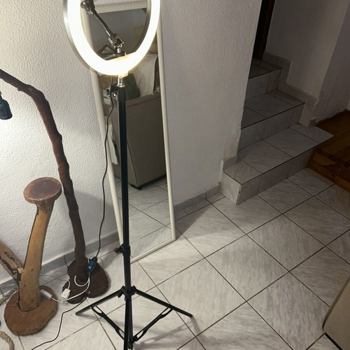 LED Ring Light 170 cm used, 4 lighting modes, adjustable brightness, phone holder