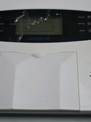 Homesecur alarm console used with power supply