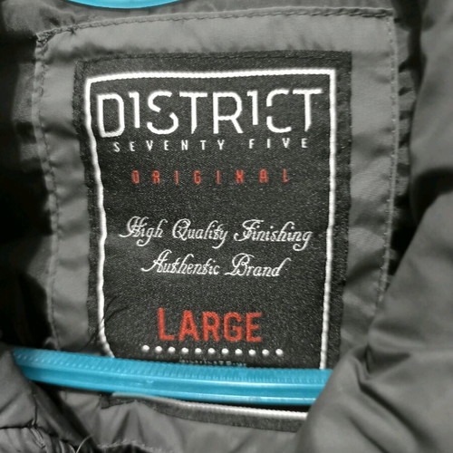 District women's quilted jacket dark gray Large like new