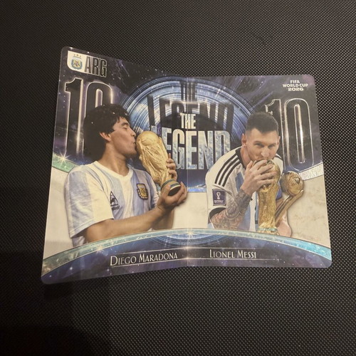 Panini Kayou World Cup 2026 Legends Diego Maradona and Lionel Messi sticker No 675