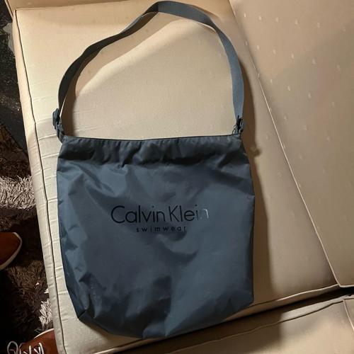 Calvin Klein Swim Bag Like New, Waterproof with Inner Pockets, Gray