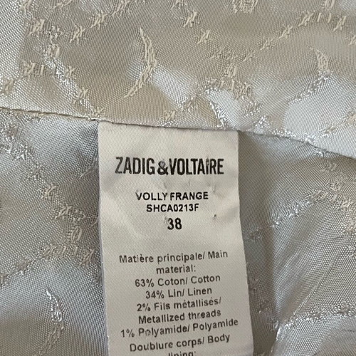 Zadig & Voltaire jacket used, gray and blue, size M