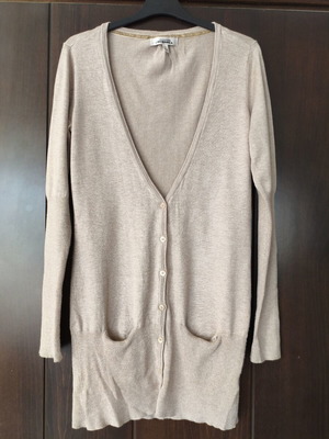 Bershka Beige Longline Cardigan Medium like new