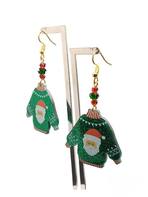 Handmade sweater earrings new, plexiglass