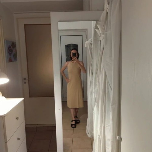 Midi sleeveless dress Zara like new, beige