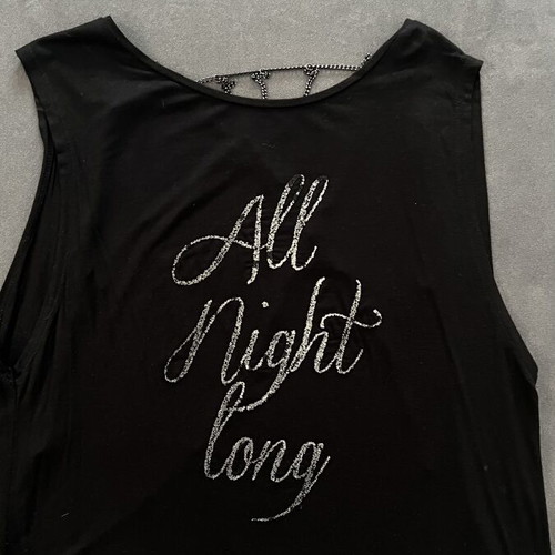 Top with chains like new, black, size M
