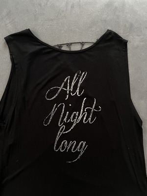 Top with chains like new, black, size M