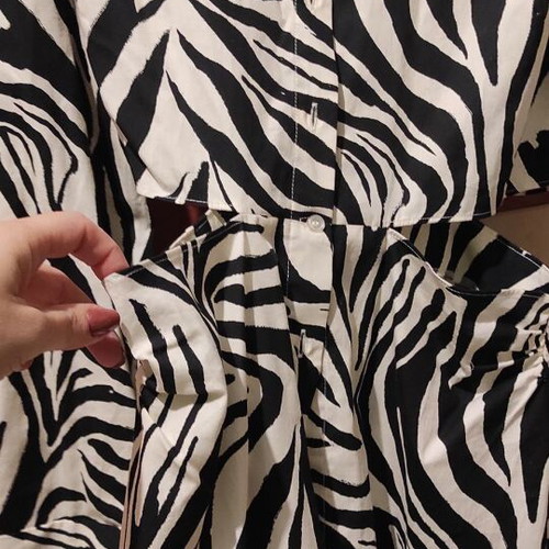 Edited mini dress like new, black and white with cutouts