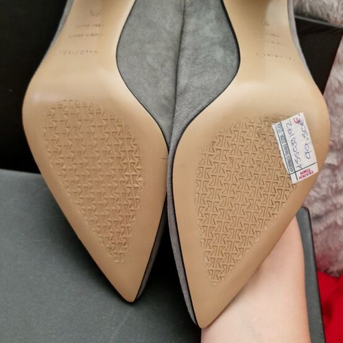 Kalogirou leather pumps, grey, size 39.5-40
