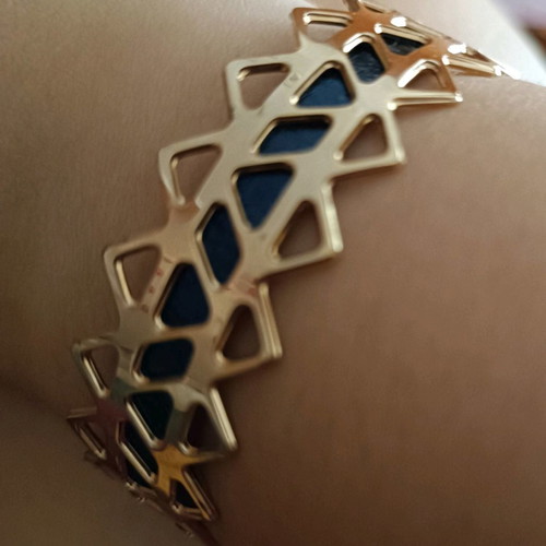 Les Georgettes by Altesse bracelet gold plated, new with double strap