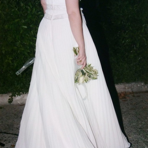Divina Sposa wedding dress by Katellanos used, size Large, white