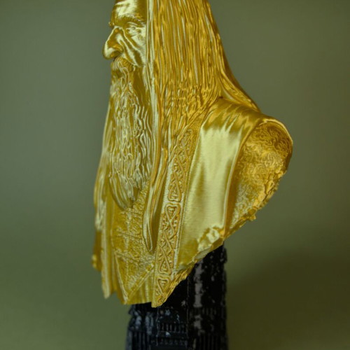 Saruman 3D printed figurine 17cm, gold PLA, new