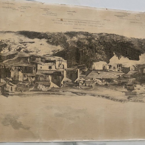 Lithograph panorama of Athens 1835 used