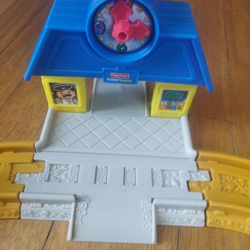 Fisher Price train used with tracks, buildings and carriages