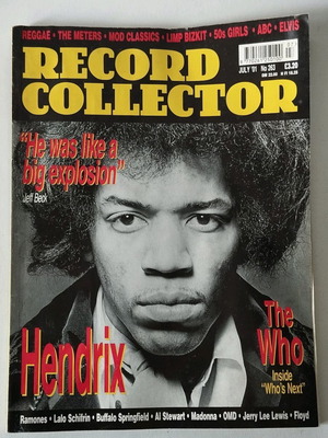Record collector περιοδικό μεταχειρισμένο Ιούλιος 2001 με Jimmy Hendrix