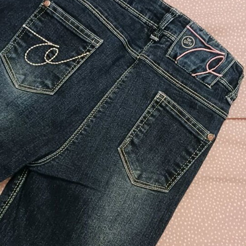 Elastic jeans size M like new, blue with adjustable waist