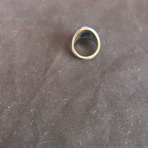 Silver 925 vintage ring with blue stone like new
