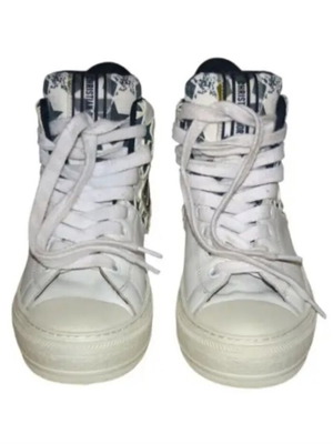 Dior Walk'n Dior Star Lace Up Sneakers Like New, Size 36, White and Blue