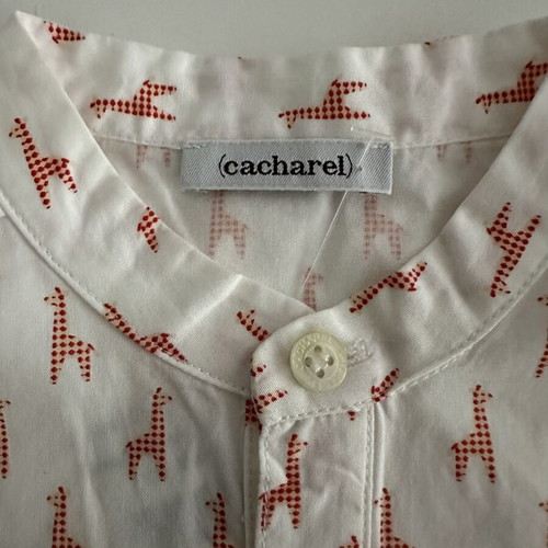 Cacharel bébé vintage 2006 cotton shirt with giraffe print, like new, size 23 months