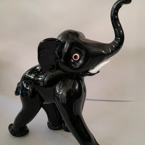 Murano elephant used, 27cm height, vintage