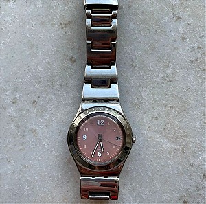 Swatch Irony Pink Face Stainless Steel Watch