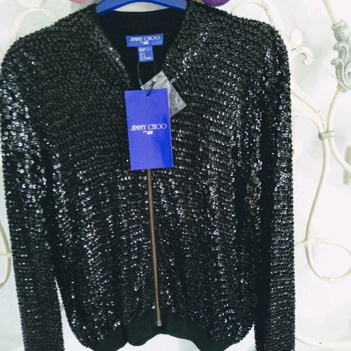 Jimmy Choo for H&M bomber jacket new, black, size S