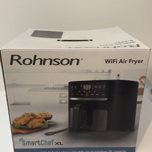 Rohnson Air Fryer R-2834 8L with Wi-Fi like new, black