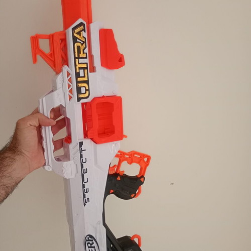 Nerf N-Strike Longshot CS-6 blaster used with Ultra 1 Nerf automatic gift