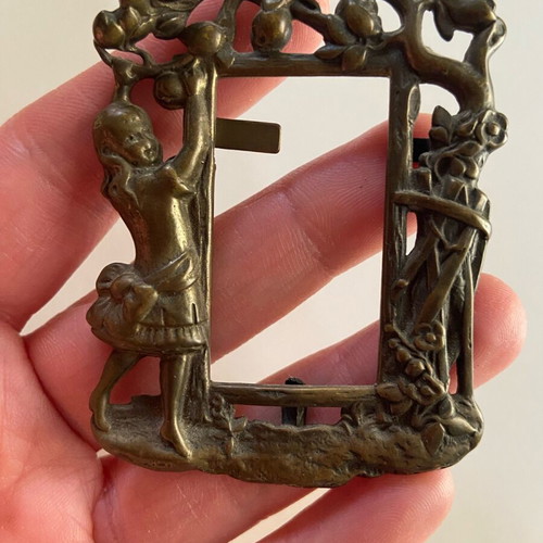 Art Nouveau small frame used, bronze