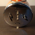 Table clock alarm used, analog