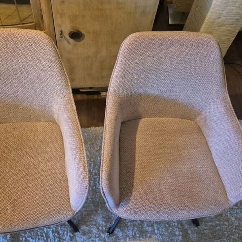 Dining chairs used, pack of 4, pink fabric