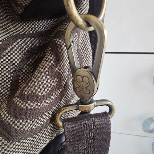 Tous shoulder bag used, fabric beige and brown