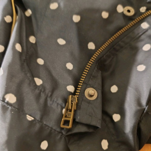 Staff Jeans waterproof navy blue polka dot jacket XS like new