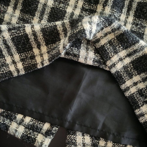Vintage wool set with plaid skirt and knit tank top used