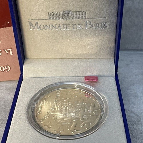 Monnaie de Paris commemorative coin 60th anniversary WWII proof silver