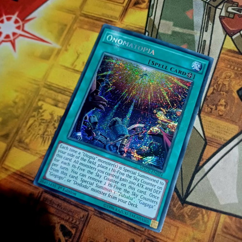 Onomatopia WSUP Secret Rare Yu-Gi-Oh! card near mint condition