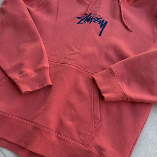 Stussy hoodie coral like new, size L