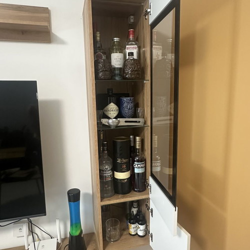 TV unit set with shelf and side cabinet