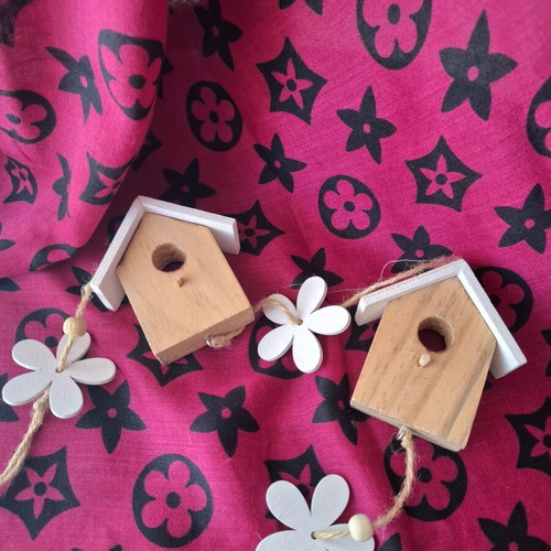 Decorative hanging wooden wall houses