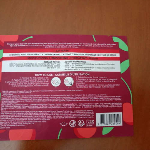 Sephora Bio-Cellulose Lip Mask with Cherry and Aloe new