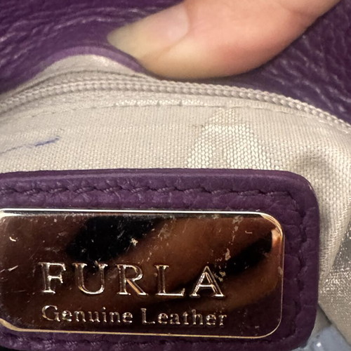 Furla Tote bag like new with chain handles purple