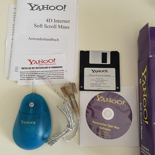 Yahoo! 4D Internet Soft Scroll Mouse vintage, unused