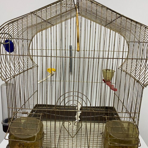 Canary cage like new with feeders, waterers and accessories