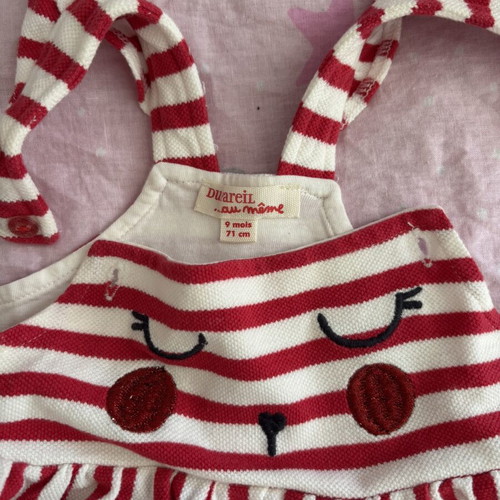 Dpam baby dress striped summer for up to 9 months like new