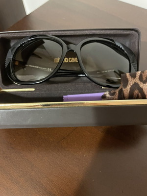 Roberto Cavalli Sunglasses like new, black with box and duster cloth