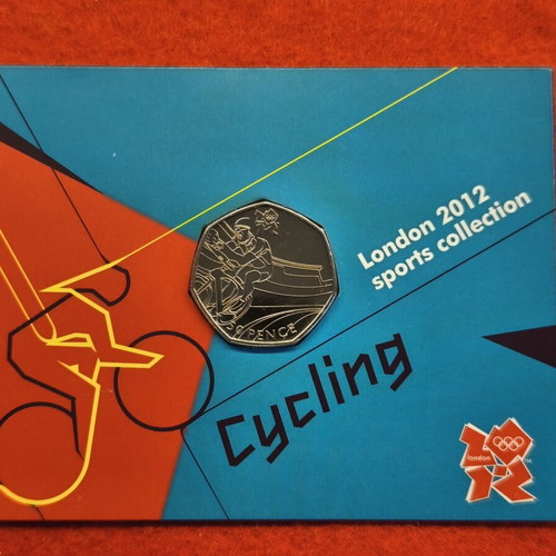 50 Pence Coin Cycling London 2012 Olympics New