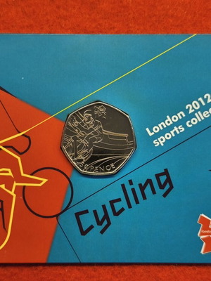 50 Pence Coin Cycling London 2012 Olympics New
