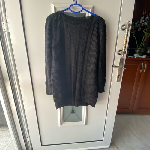Knitted blouse like new, black, one size