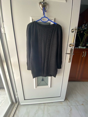 Knitted blouse like new, black, one size